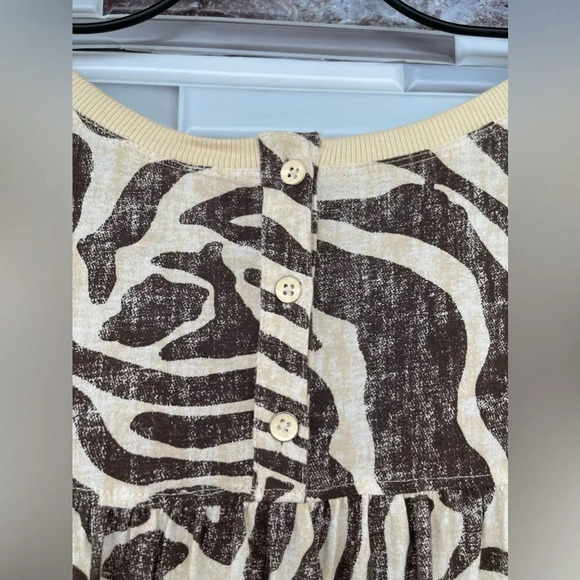 Daily Practice by Anthropologie Ruffled Mini Dress in Beige small - Picture 9 of 15